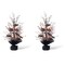 Set of 2 21"H Lighted Halloween Candy Corn Berries Table Tree